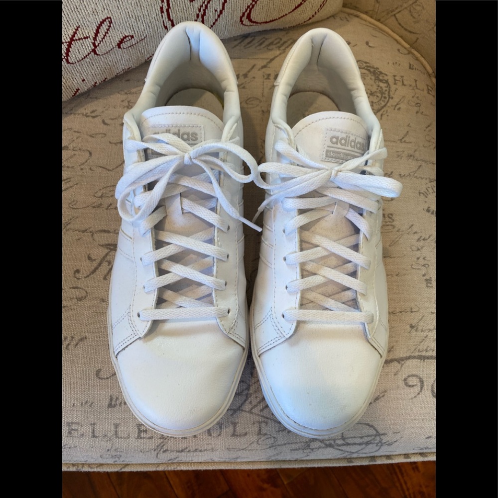 Men’s white adidas shoes